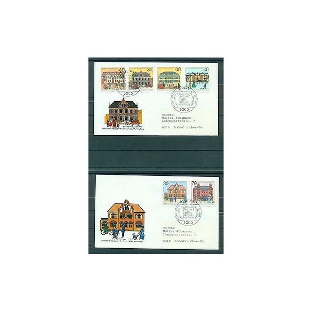 Allemagne - Germany 1991 - Michel n.1563/68 - Relais de poste historiques en II