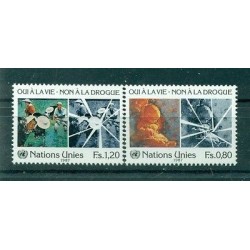 Nations Unies Géneve 1987 - Michel n.156/57 - "Oui à la Vie - Non à la Drogue"