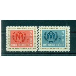 Nations Unies New York 1959 - Michel n. 82/83 - Année mondiale du réfugié