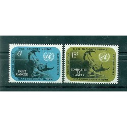 Nations Unies New York 1970 - Y & T n. 201/02 - Lutte contre le cancer (Michel n. 224/25)