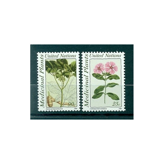 Nations Unies New York 1990 - Michel n.600/01 - "Plantes Médicinales"