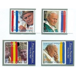 Vatican 2004 - Mi. n. 1484/1487 - "Viaggi del Papa" John Paul II