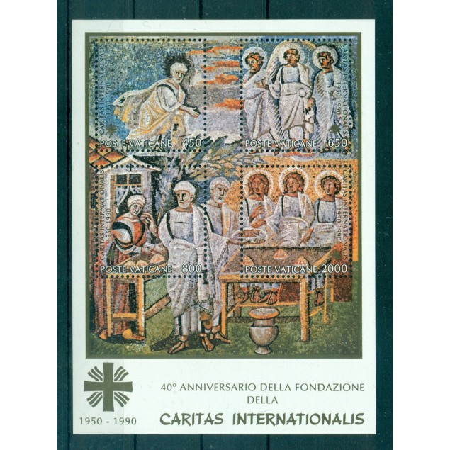 Vaticano 1990 - Mi. n. 1006/1009 Bl. 12 - "Caritas Internationalis"