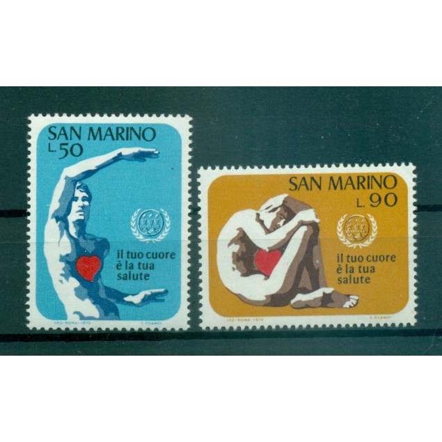 San Marino 1972 - Mi n. 1013/1014 - Anno del Cuore