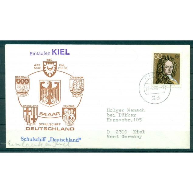 Allemagne 1980 - Cover sailing ship Deutschland