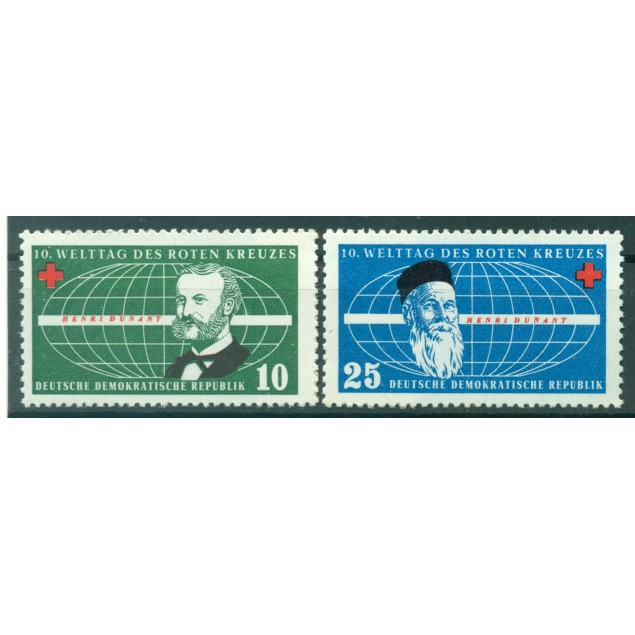 Germany - GDR 1957 - Y & T n. 297/98 - Red Cross (Michel n. 572/73)