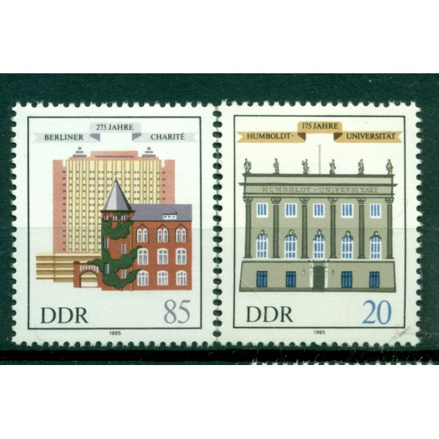 Germany - GDR 1985 - Y & T n. 2603/04 - Anniversaries (Michel n. 2980/81)