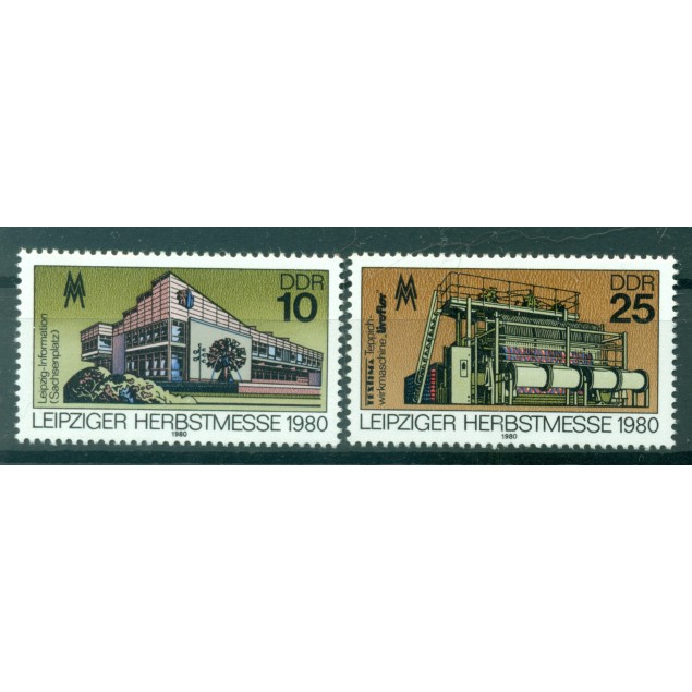 Germany - GDR 1980 - Y & T n. 2197/98 - Leipzig Fall Fair (Michel n. 2539/40)