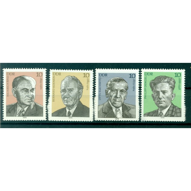 Germany - GDR 1979 - Y & T n. 2118/21 - Personalities (Michel n. 2454/57)