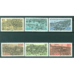 Allemagne - RDA 1988 - Y & T n. 2772/77 - Capitales de Districts  (Michel n. 3161/66)