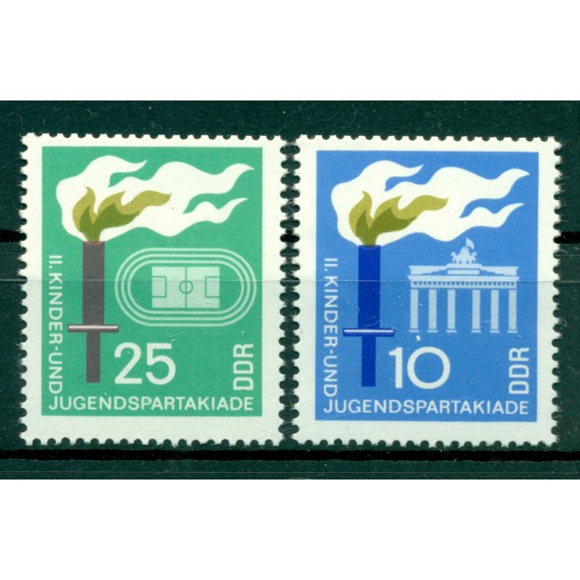 Allemagne - RDA 1968 - Y & T n. 1073/74 - Jeux sportifs de la jeunesse  (Michel n. 1375/76)