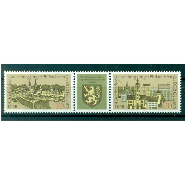 Germany - GDR 1976 - Y & T n. 1830A - Philatelists Day (Michel n. 2153/54)