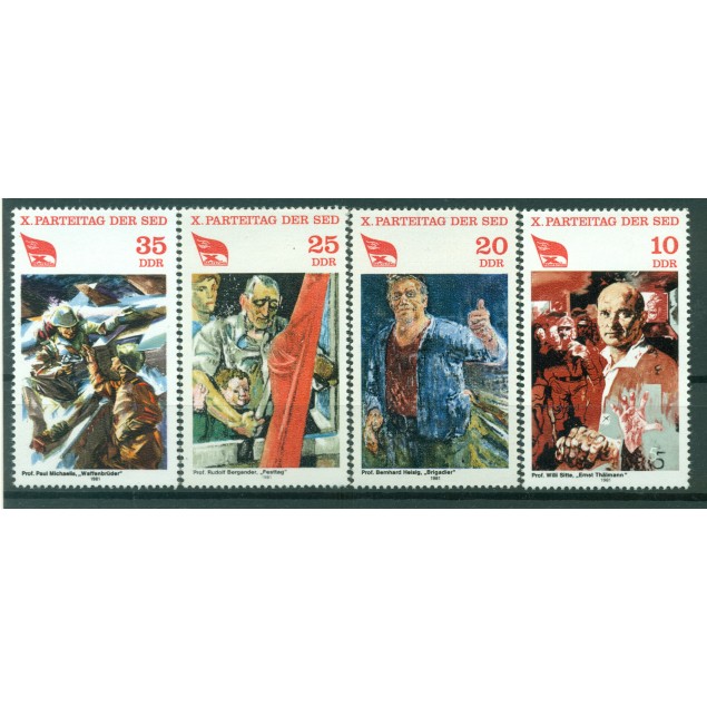 Germany - GDR 1981 - Y & T n. 2252/55 - Socialist Unity Party of Germany (Michel n. 2595/98)