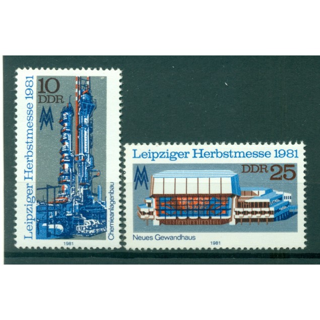 Germany - GDR 1981 - Y & T n. 2291/92 - Leipzig Fall Fair (Michel n. 2634/35)