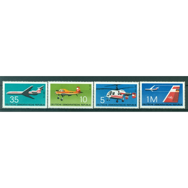 Germany - GDR 1972 - Y & T n. 1436/39 - GDR airplanes (Michel n. 1749/52)