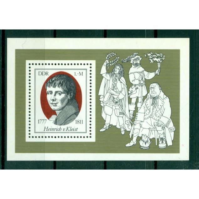 Germany - GDR 1977 - Y & T sheet n. 48 - Heinrich von Kleist (Michel n. 51)