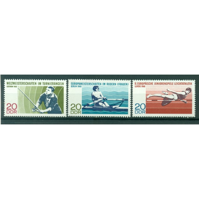 Germania - RDT 1968 - Y & T n. 1068/70 - Eventi sportivi (Michel n. 1372/74)