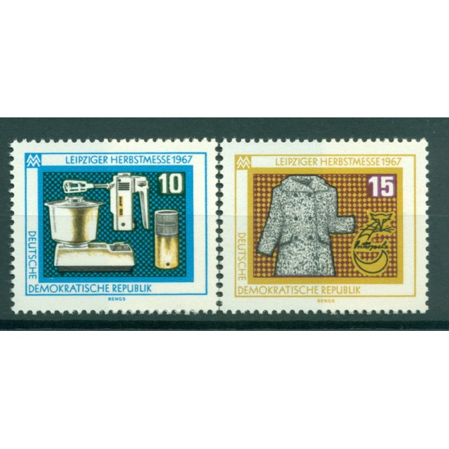 Germany - GDR 1967 - Y & T n. 1006/07 - Leipzig Fall Fair (Michel n. 1306/07)