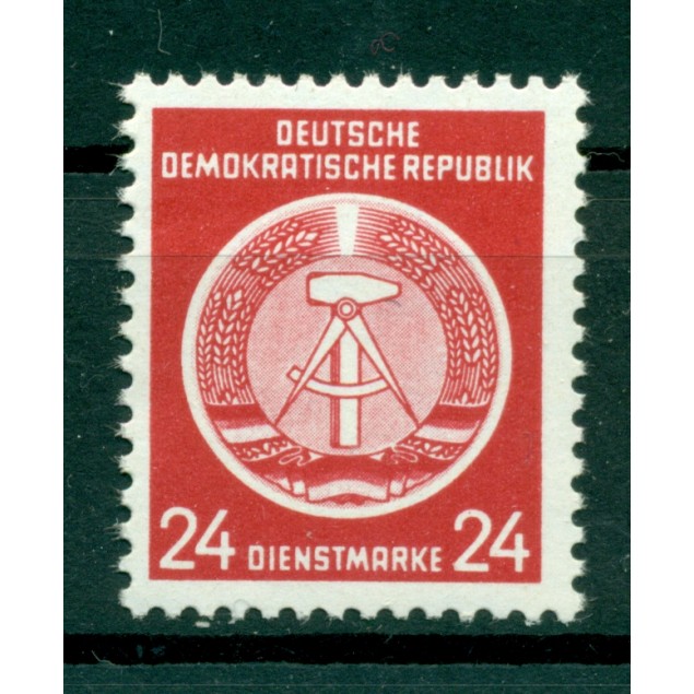 Allemagne - RDA 1954 - Y & T n. 9 timbres de service - Armoiries (Michel n. 9 x)