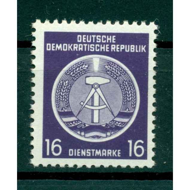 Allemagne - RDA 1954 - Y & T n. 7 timbres de service - Armoiries (Michel n. 7 x)