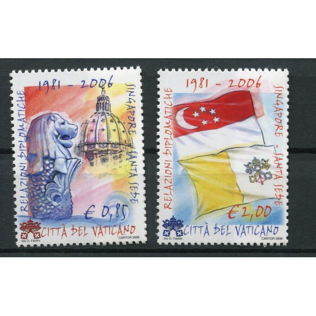 Vatican 2006 - Mi. n. 1569/1570 - Diplomatic relations with Singapore