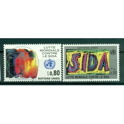 Nations Unies Genève 1990 - Y & T n. 188/89 - "Lutte mondiale contre le SIDA"