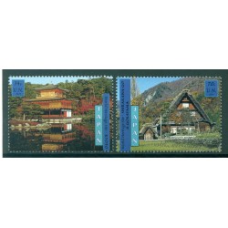 Nations Unies New York  2001 - Y & T n. 855/56 - Patrimoine mondial. Japon (Michel n. 872/73)