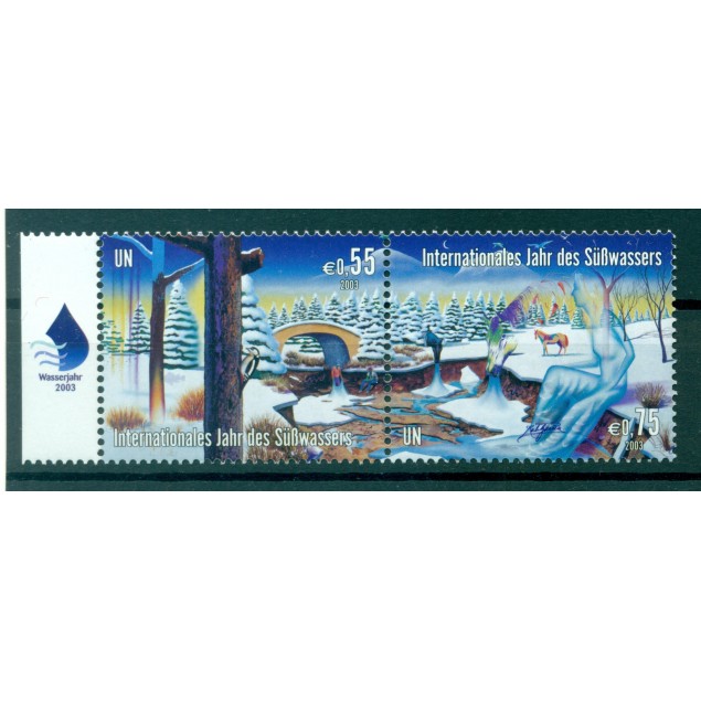 Nations Unies Vienne 2003 - Y & T n. 405/06 - Année internationale de l'Eau douce