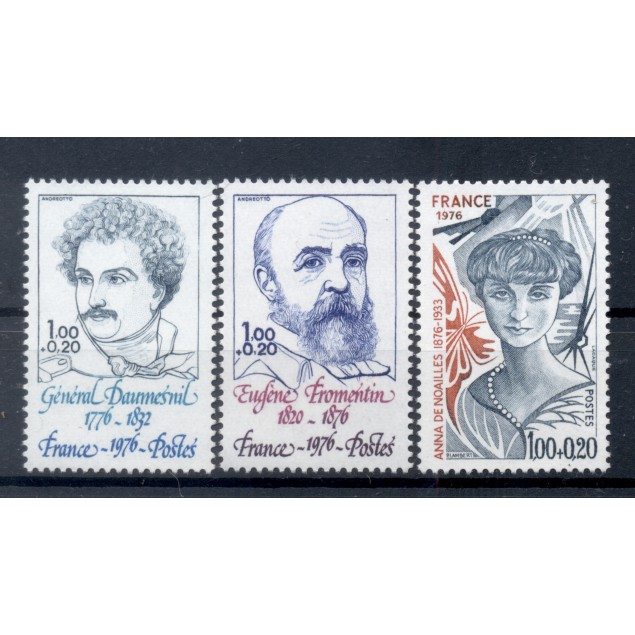 France 1976 - Y & T n. 1896/98 - Famous personalities (Michel n. 1987-90-98)