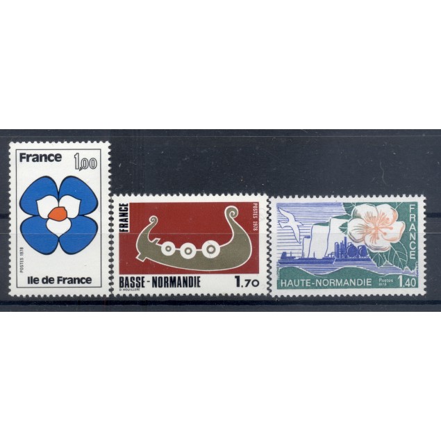 France 1978 - Y & T n. 1991/93 - Regions (Michel n. 2069-76-91)