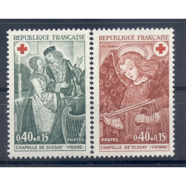 France 1970 - Y & T n. 1661/62 - For the benefit of the Red Cross (Michel n. 1733/34)