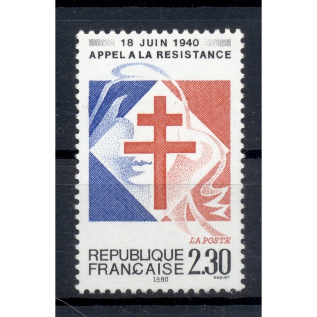 France 1990 - Y & T  n. 2656 - Appel à la Résistance (Michel n. 2789)