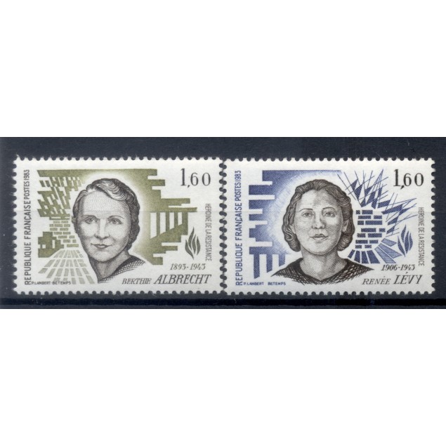 France 1983 - Y & T n. 2293/94 - Heroines of the Resistance (Michel n. 2417-18)