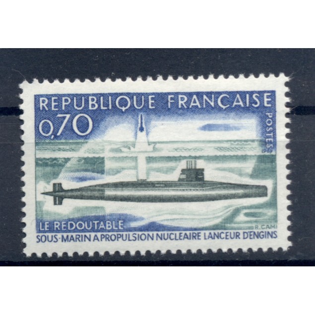 France 1969 - Y & T n. 1615 - Submarine "Le Redoutable" (Michel n. 1686)