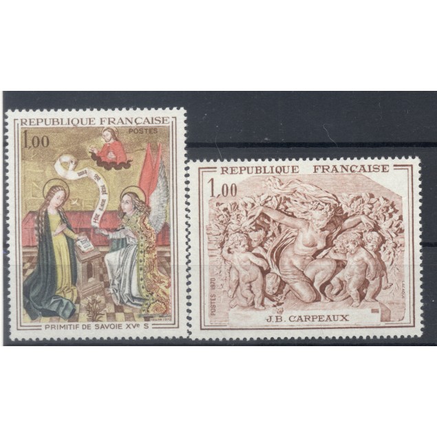 Francia  1970 - Y & T n. 1640/41 - Opere d'arte (Michel n. 1713-21)