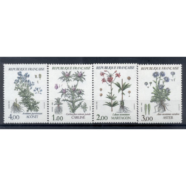 France 1983 - Y & T n. 2266/69 - Mountain flowers (Michel n. 2392/95)