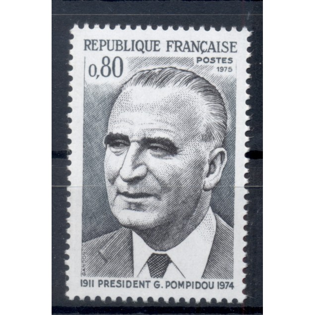 Francia  1975 - Y & T n. 1839 - Il presidente Georges Pompidou (Michel n. 1913)