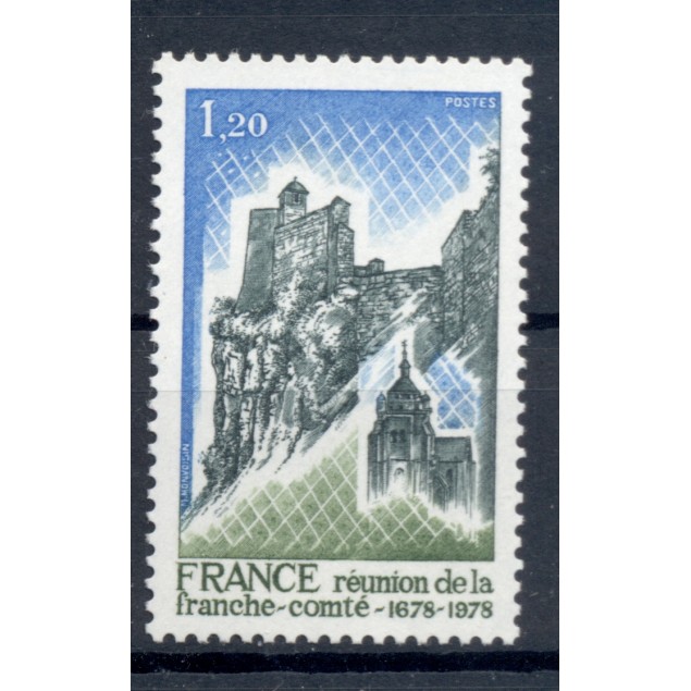 France 1978 - Y & T n. 2015 - Reunion of the Franche-Comté with the Crown  (Michel n. 2119)