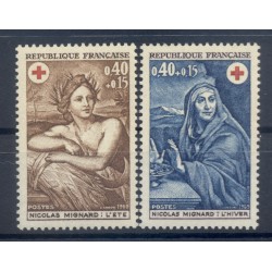 Francia  1969 - Y & T n. 1619/20 - A profitto della Croce Rossa (Michel n. 1692/93)