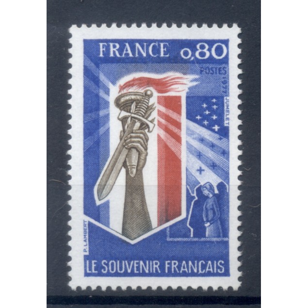 France 1977 - Y & T n. 1926 - Le Souvenir français (Michel n. 2016)