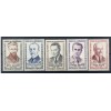 France 1960 - Y & T n. 1248/52 - Heroes of the Resistance (Michel n. 1296/1300)