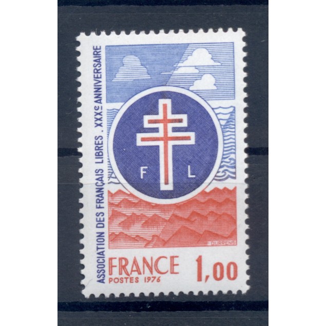 France 1976 - Y & T n. 1885 - Association des Français libres (Michel n. 1969)