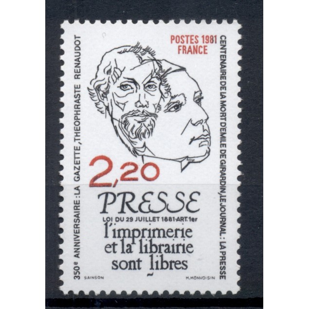 France 1981 - Y & T  n. 2143 - Presse (Michel n. 2267)