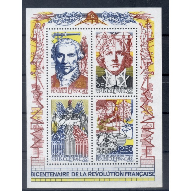 France 1990 - Y & T  feuillet n. 12 - Révolution française (Michel feuillet n. 10)