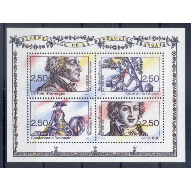 France 1991 - Y & T  feuillet n. 13 - Révolution française (Michel feuillet n. 11)