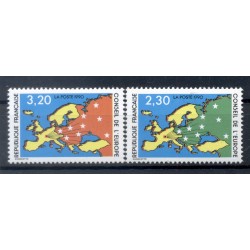 France 1990 - Y & T  n. 104/05 - Conseil de l'Europe (Michel n. 47/48)