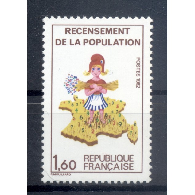 Francia  1982 - Y & T n. 2202 - Censimento della popolazione (Michel n. 2324)