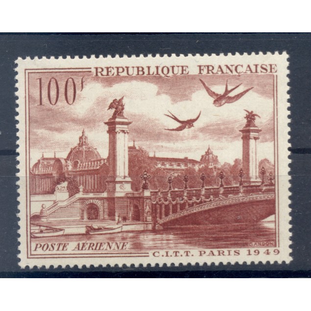 France 1949 - Y & T n. 28 air mail - View of Paris (Michel n. 856)