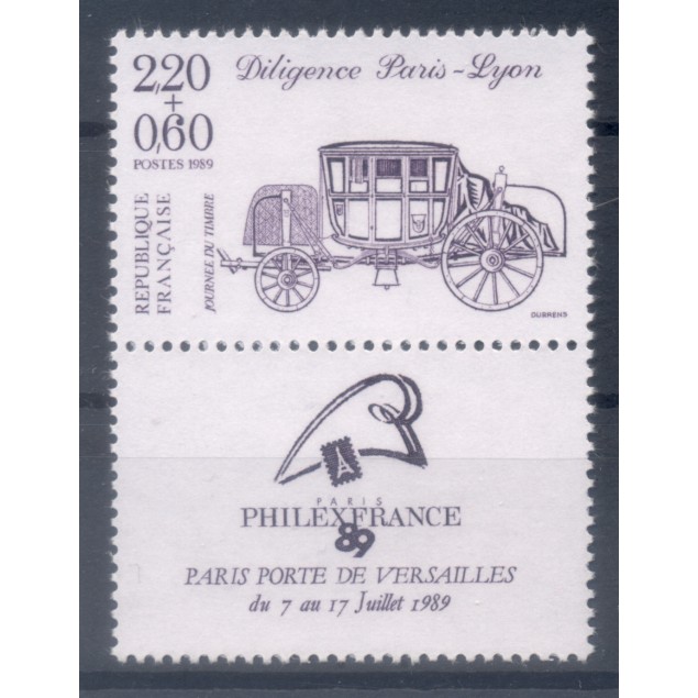 Francia  1989 - Y & T n. 2578 - Giornata del Francobollo (Michel n. 2709 C b)