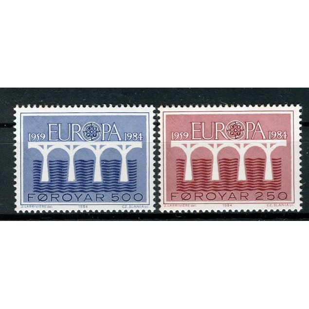 Faroe 1984 - Mi. n. 97/98 - EUROPA CEPT Bridge